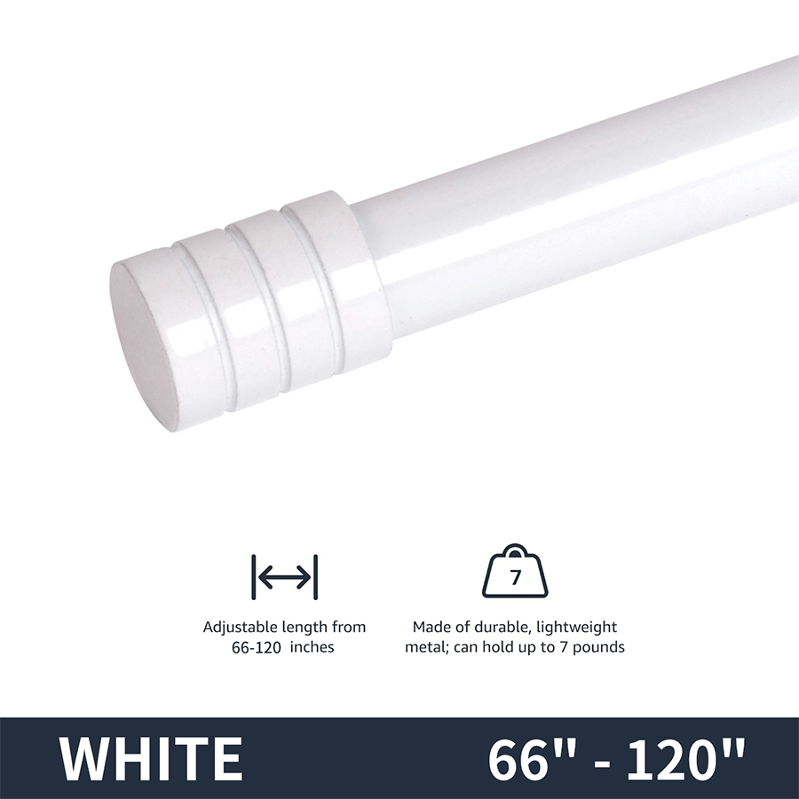 MORE BASIC CURTAIN ROD OPTIONS Basic Adjustable White Curtain Rod Basic Adjustable White Curtain Rod Mandaue Foam