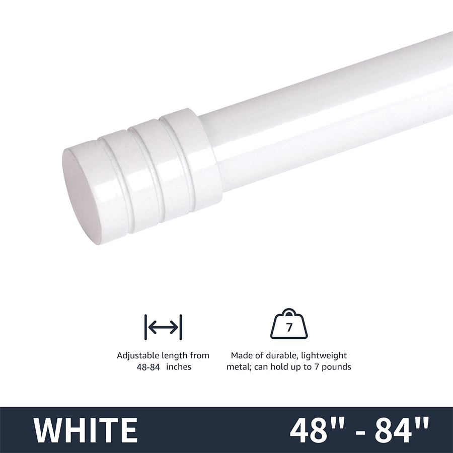 MORE BASIC CURTAIN ROD OPTIONS Basic Adjustable White Curtain Rod Basic Adjustable White Curtain Rod Mandaue Foam