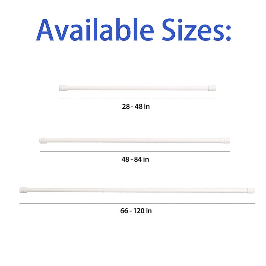 Basic Adjustable White Curtain Rod