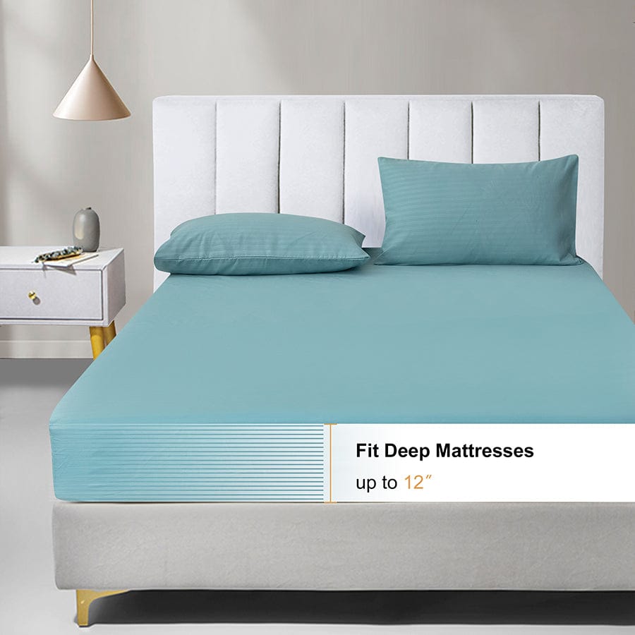 Basic Duck Egg Plain 4pc Sheet Set