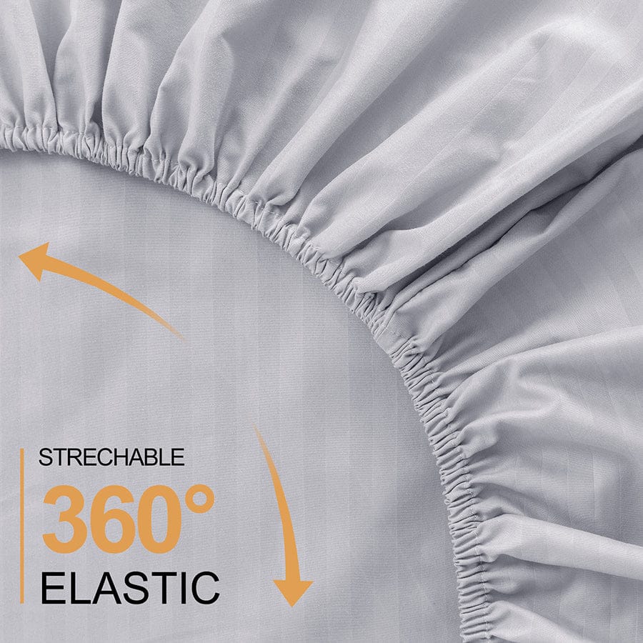 Basic Gray Plain 4pc Sheet Set