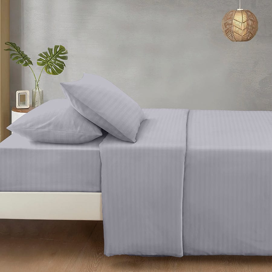 Basic Gray Plain 4pc Sheet Set