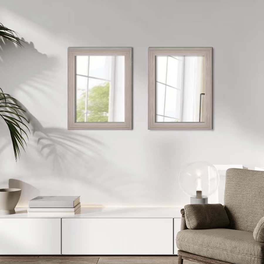 Basic Mirror Pine Walnut 30x40cm B1T1 Basic Mirror Pine Walnut 30x40cm B1T1 Mandaue Foam