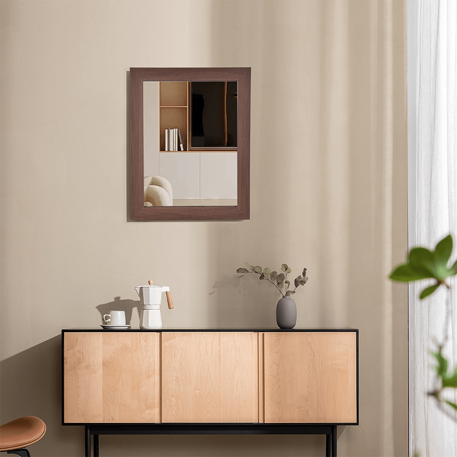 Basic Mirror Pine Walnut 30x40cm B1T1 Basic Mirror Pine Walnut 30x40cm B1T1 Mandaue Foam