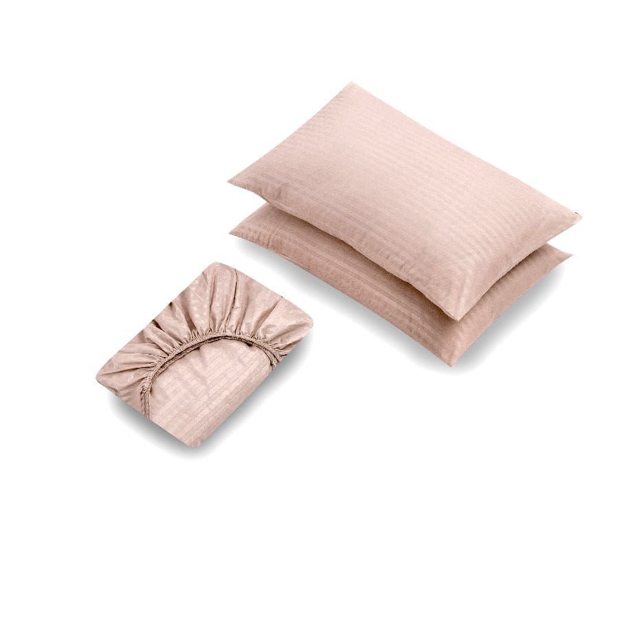 Basic Rose Dust Plain 3pc Sheet Set