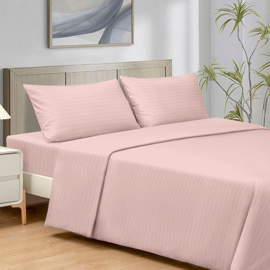Basic Rose Dust Plain 4pc Sheet Set
