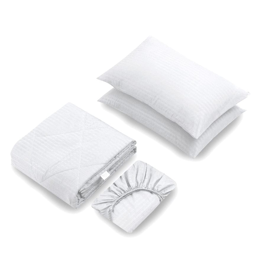Basic White Plain Bed in A Bag