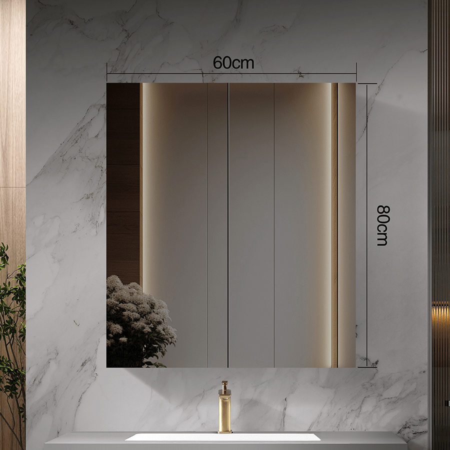 Bathroom Cabinet Mirror with 2 Door