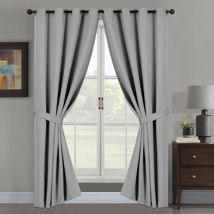 Beint Semi-Blackout with Tie Curtain Beint Semi-Blackout with Tie Curtain Dark Grey Mandaue Foam