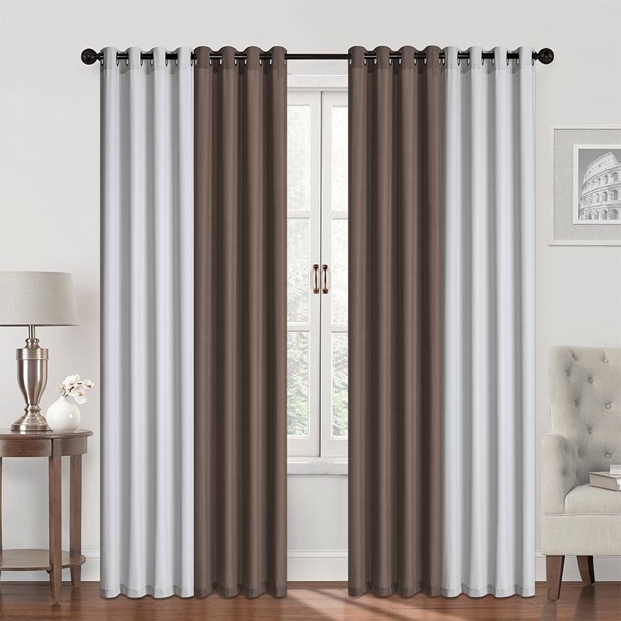 Bela Plain & Print Set of 4 Curtains Bela Plain & Print Set of 4 Curtains Mandaue Foam