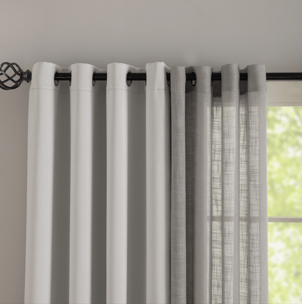 Bellis Plain Set of 4 Curtains