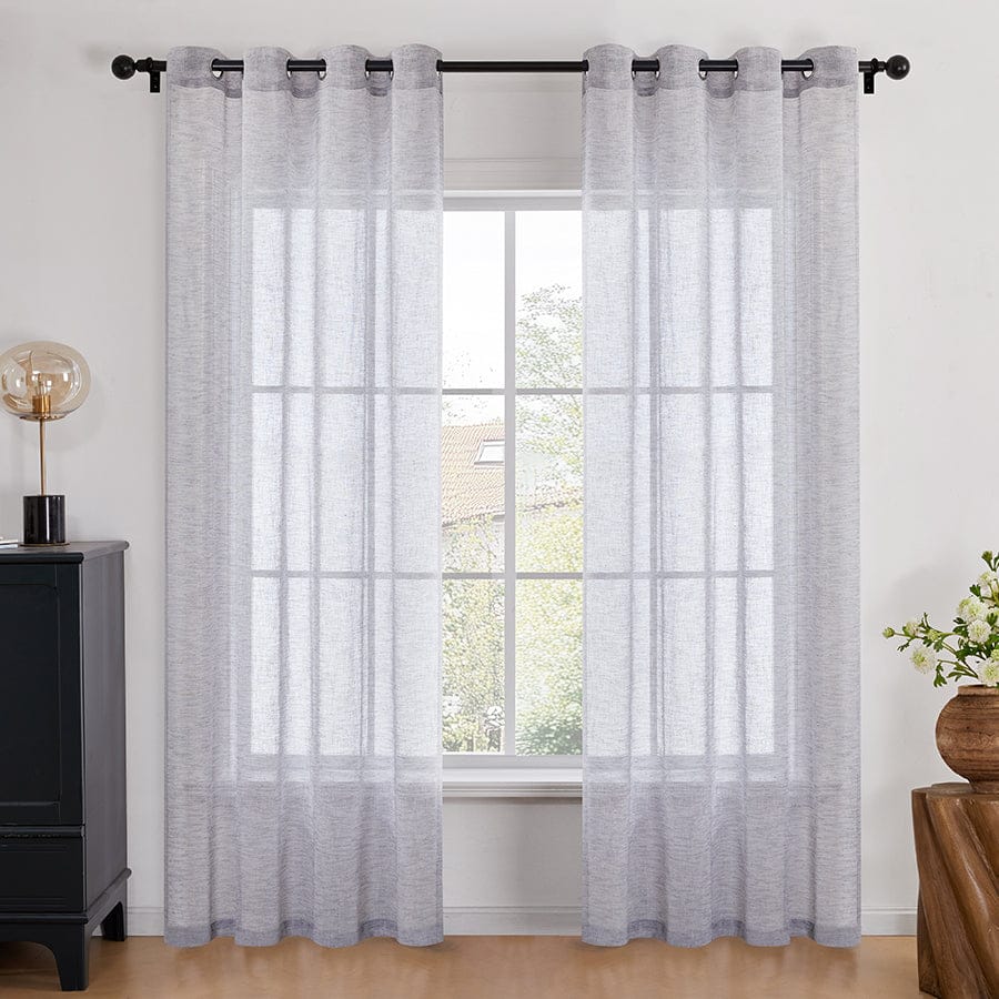 Belysa Plain & Printed Set of 4 Curtains