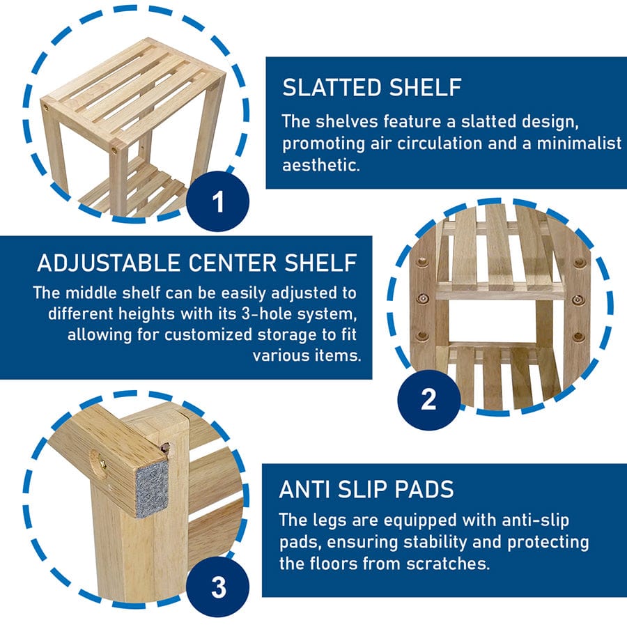 Benno 30cm Wooden Rack