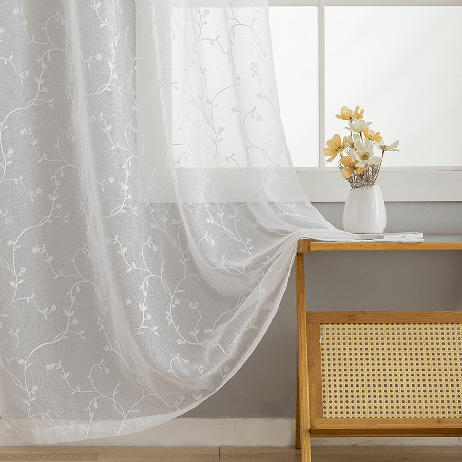 Berti Embroidered Sheer Curtain