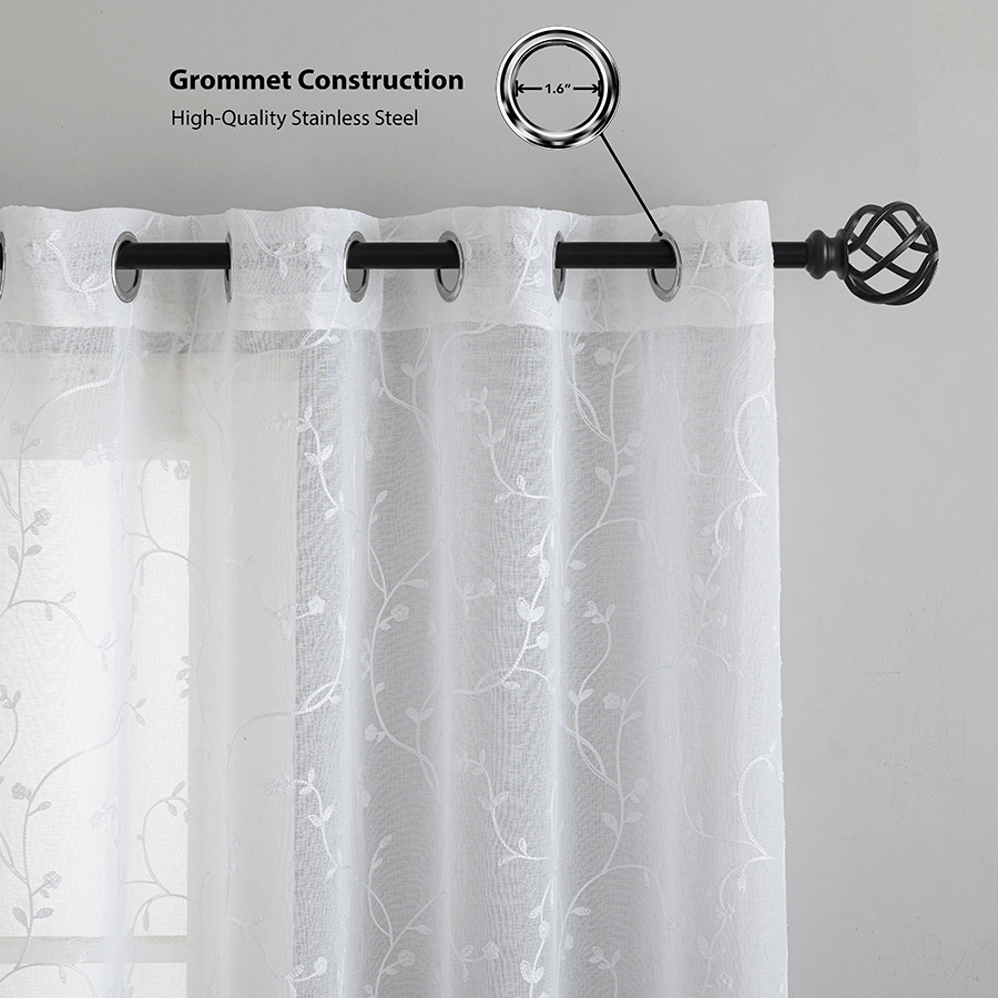 Berti Embroidered Sheer Curtain