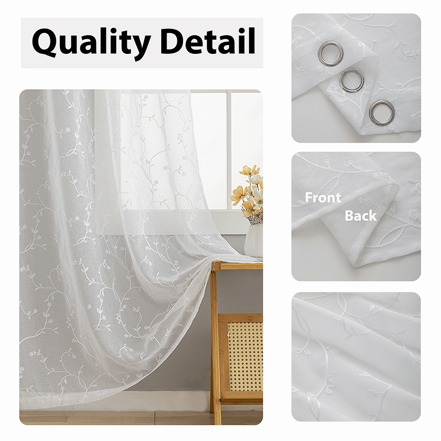 Berti Embroidered Sheer Curtain