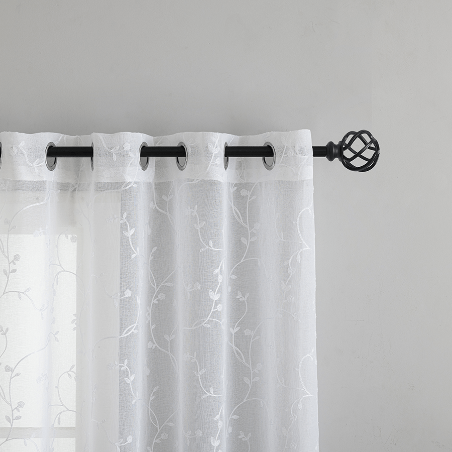 Berti Embroidered Sheer Curtain