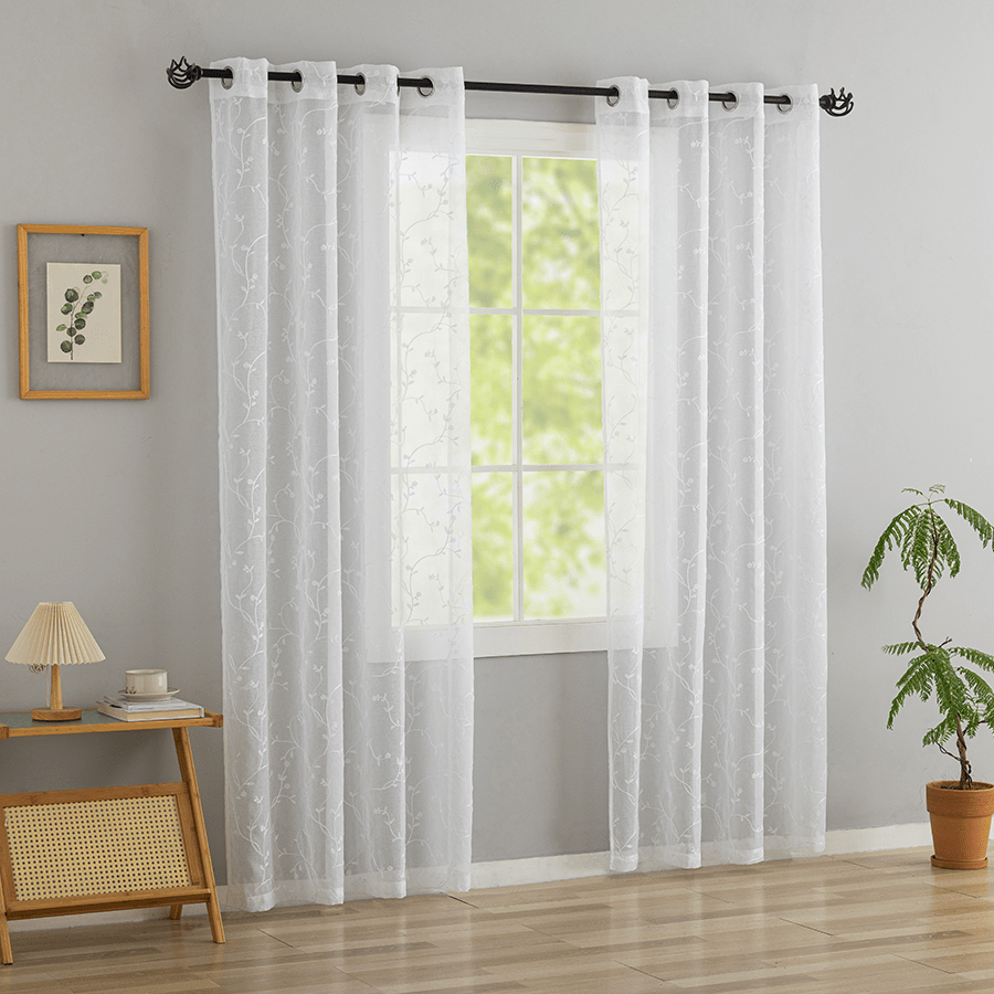 Berti Embroidered Sheer Curtain