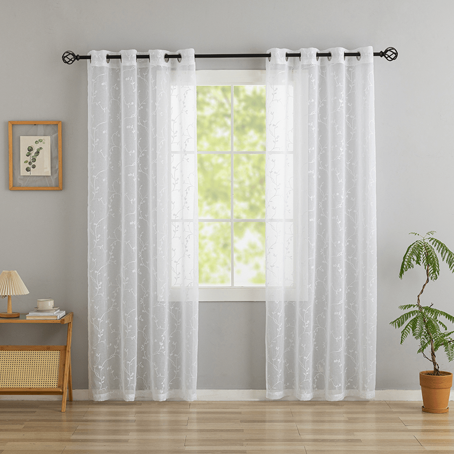 Berti Embroidered Sheer Curtain