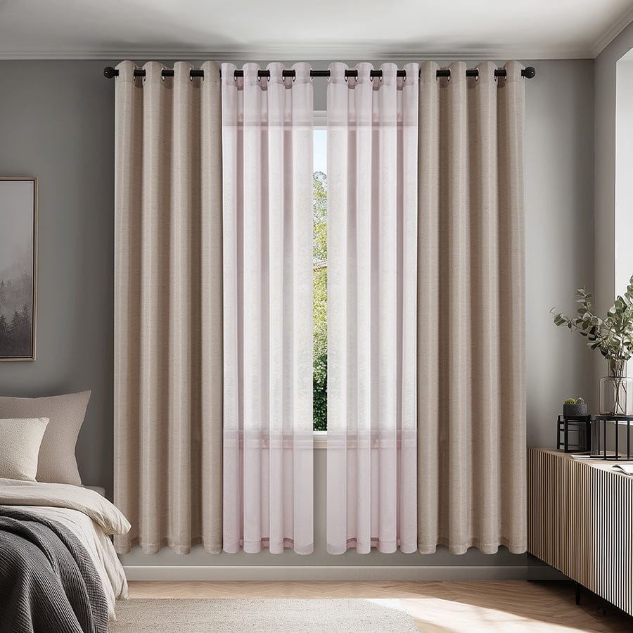 Betine Plain & Printed Set of 4 Curtains