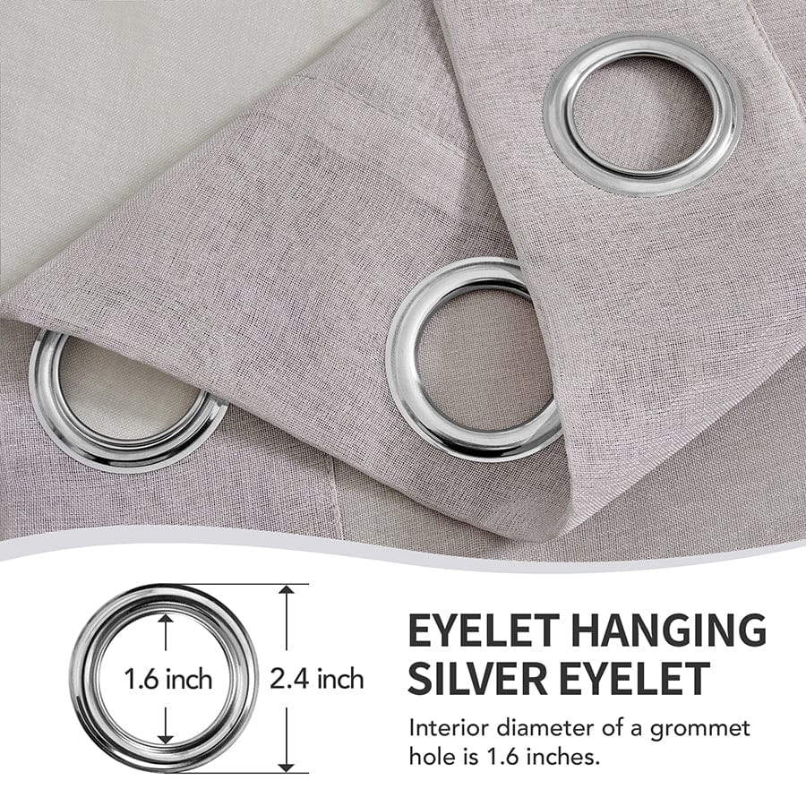 Betine Plain & Printed Set of 4 Curtains