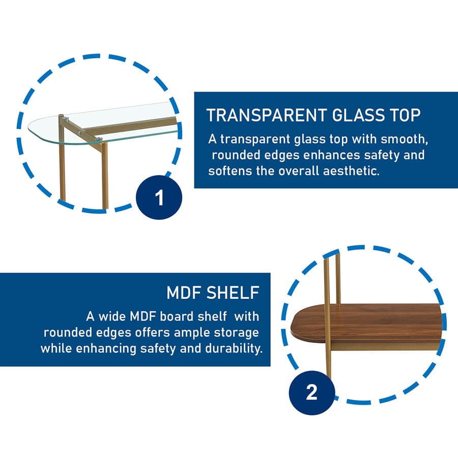 Bexley Glass Top Console Table