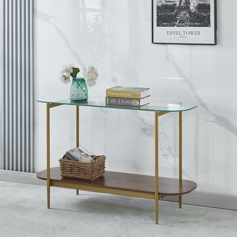 Bexley Glass Top Console Table