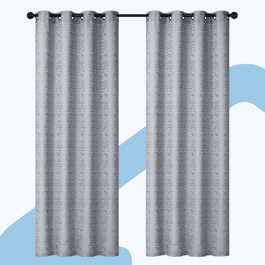 Bina Light Grey Linen Curtain