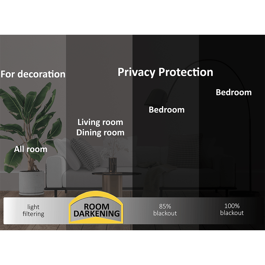 Birte Plain & Print Set of 3 Curtain