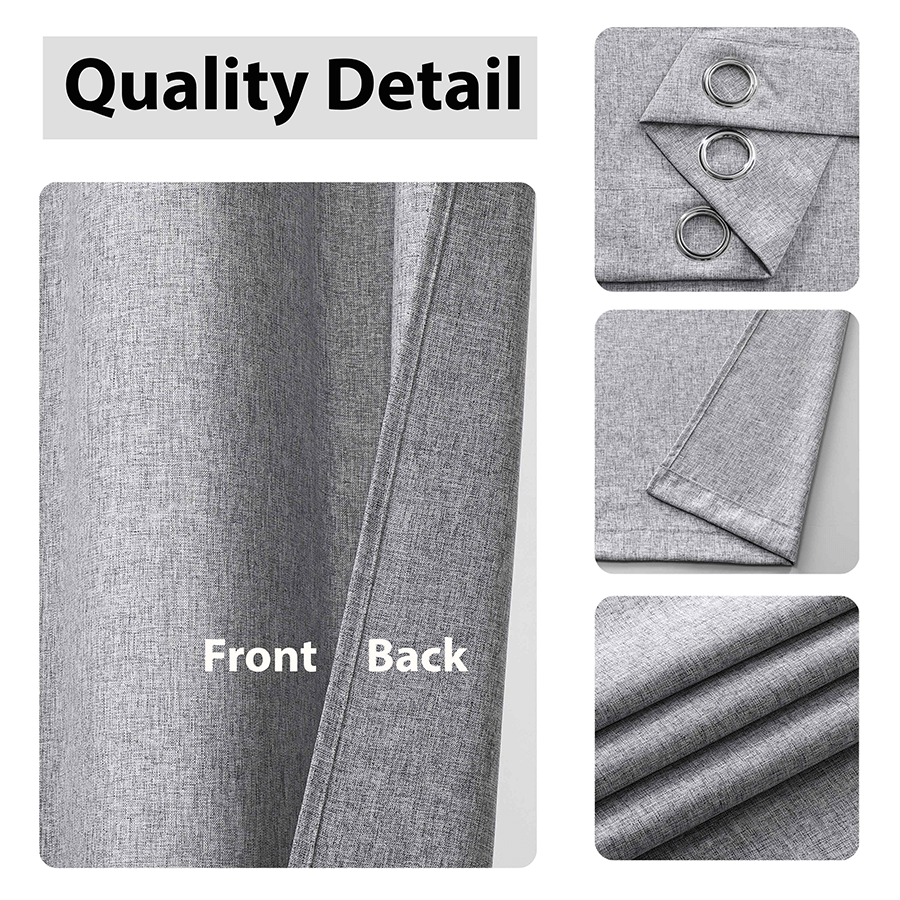 Blas Grey Linen Curtain Blas Grey Linen Curtain Mandaue Foam