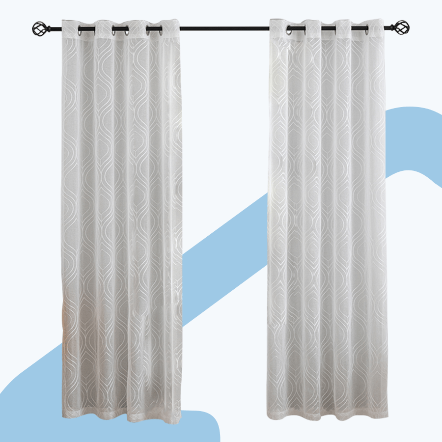 Blix Embroidered Sheer Curtain