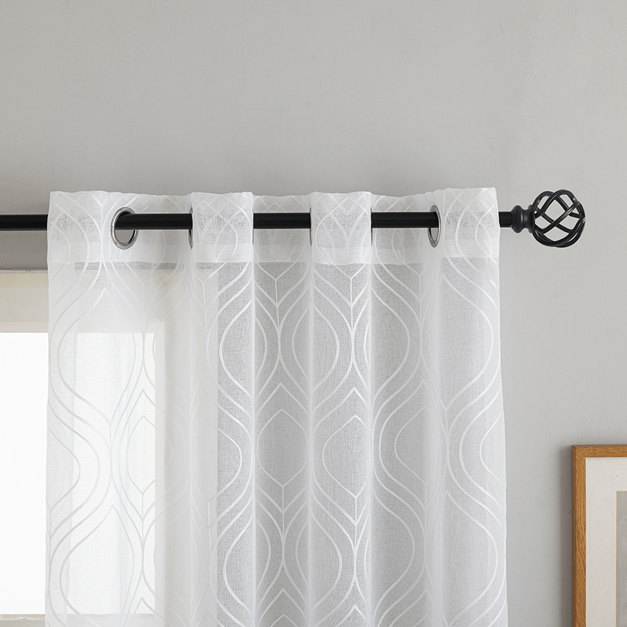 Blix Embroidered Sheer Curtain