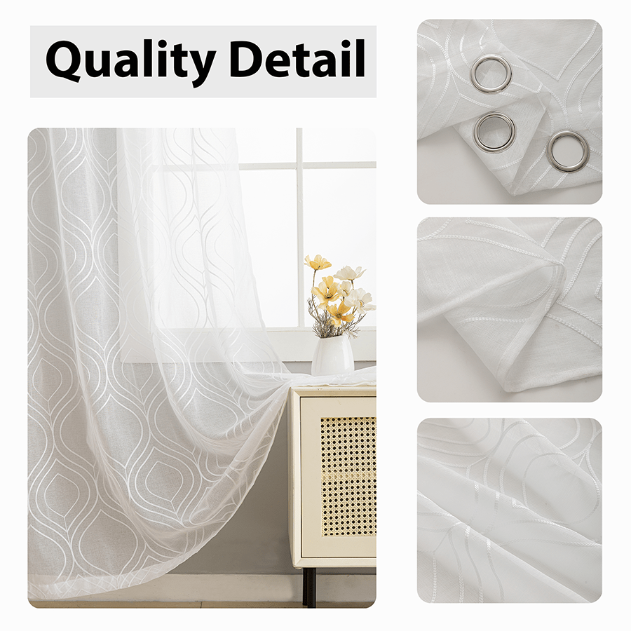 Blix Embroidered Sheer Curtain