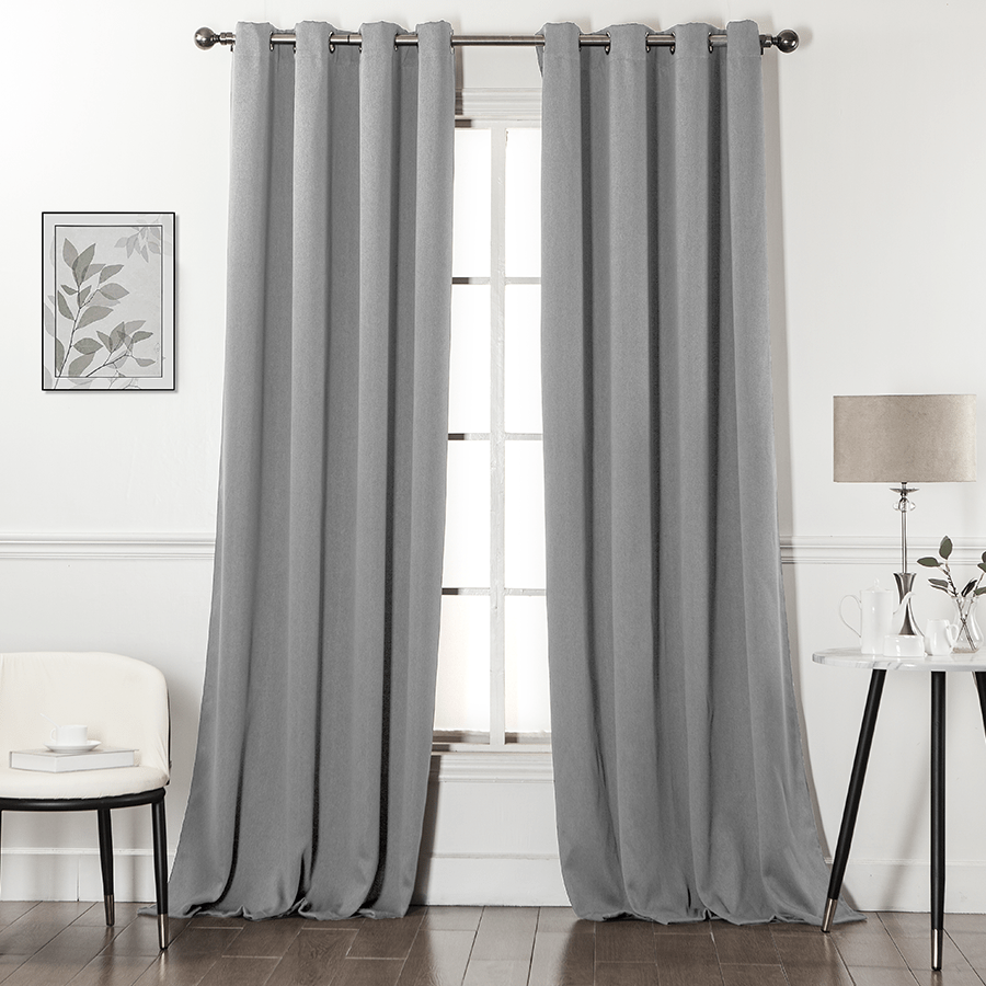 Bogdan Blackout Linen Curtain Bogdan Blackout Linen Curtain Fog Gray Mandaue Foam
