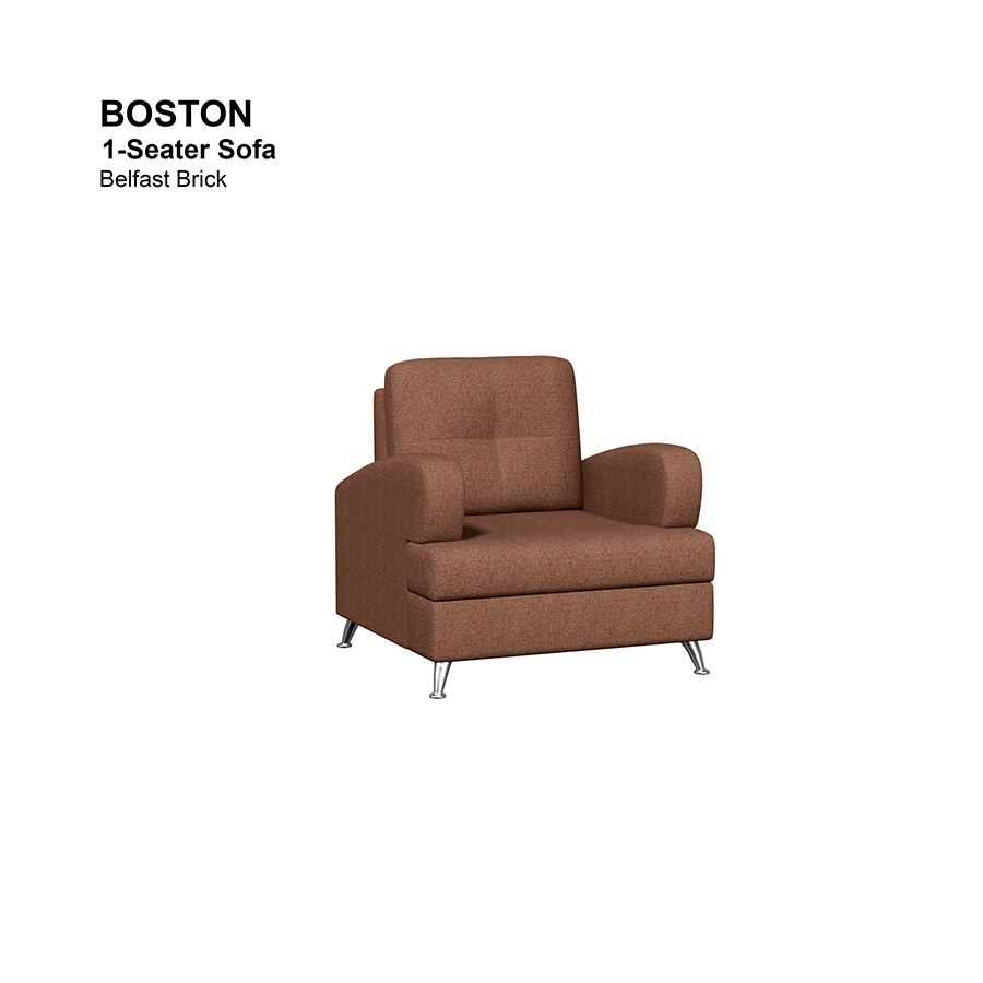 MORE BOSTON OPTIONS Boston 1 Seater Sofa Boston 1 Seater Sofa Fabric Belfast Brick Mandaue Foam