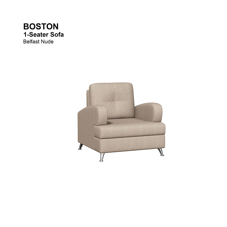 MORE BOSTON OPTIONS Boston 1 Seater Sofa Boston 1 Seater Sofa Fabric Belfast Nude Mandaue Foam