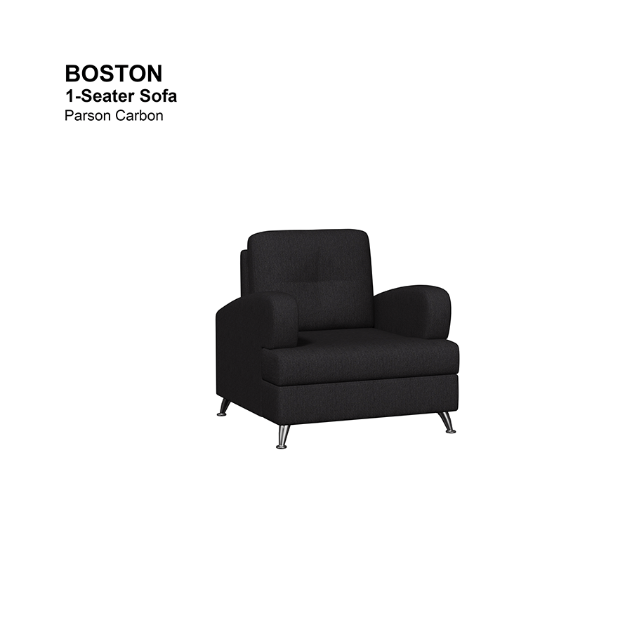 MORE BOSTON OPTIONS Boston 1 Seater Sofa Boston 1 Seater Sofa Fabric Parson Carbon Mandaue Foam