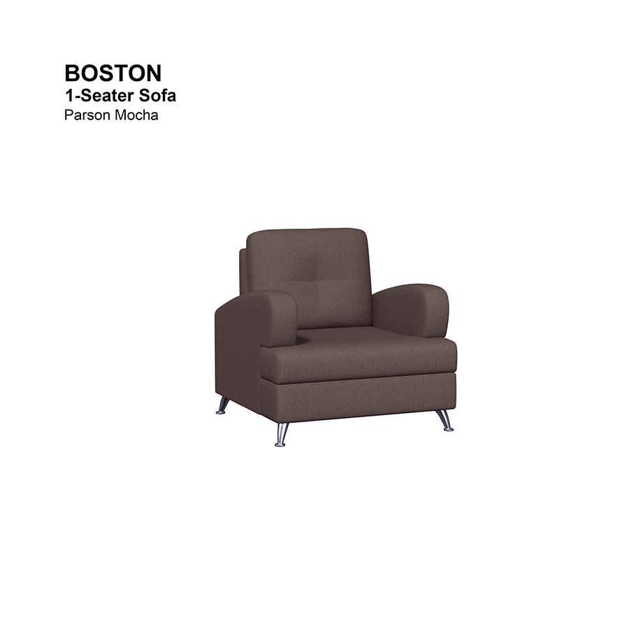 MORE BOSTON OPTIONS Boston 1 Seater Sofa Boston 1 Seater Sofa Fabric Parson Mocha Mandaue Foam
