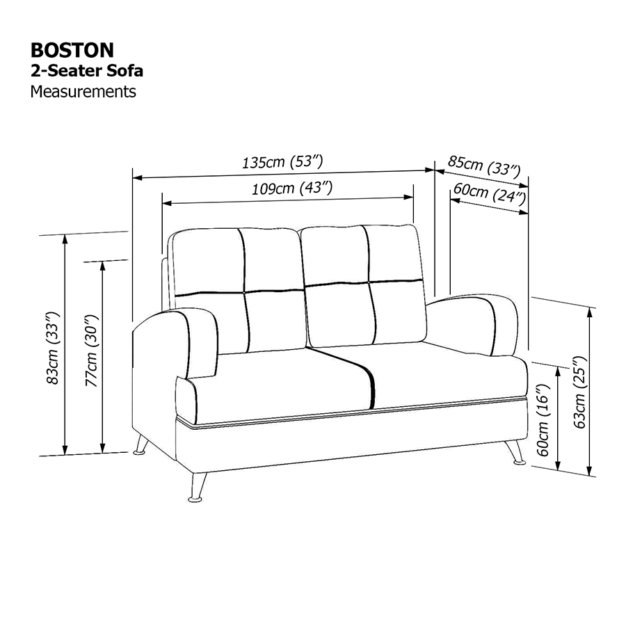 Boston 2 Seater Sofa