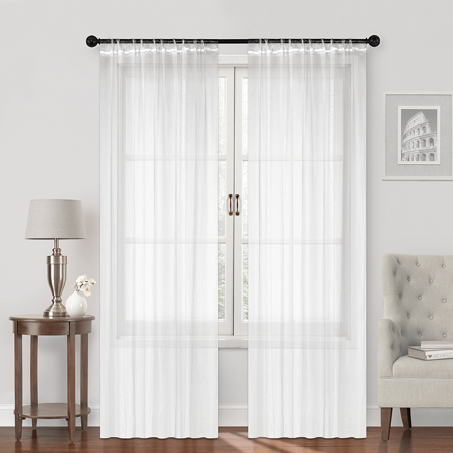 Brack White Lace Set of 2 Curtains Brack White Lace Set of 2 Curtains Mandaue Foam