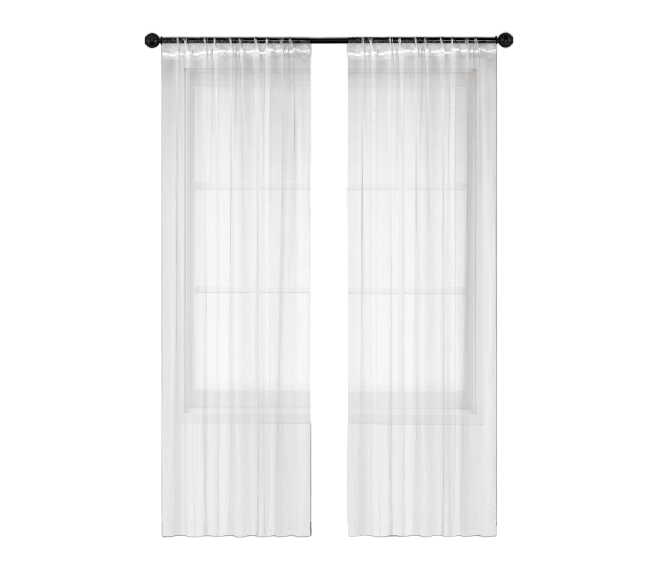 Brack White Lace Set of 2 Curtains