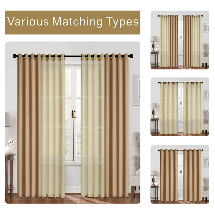 Braya Plain Set of 4 Curtains Braya Plain Set of 4 Curtains Mandaue Foam