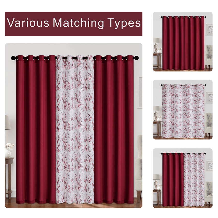 Brityn Plain & Print Set of 3 Curtains Brityn Plain & Print Set of 3 Curtains Mandaue Foam