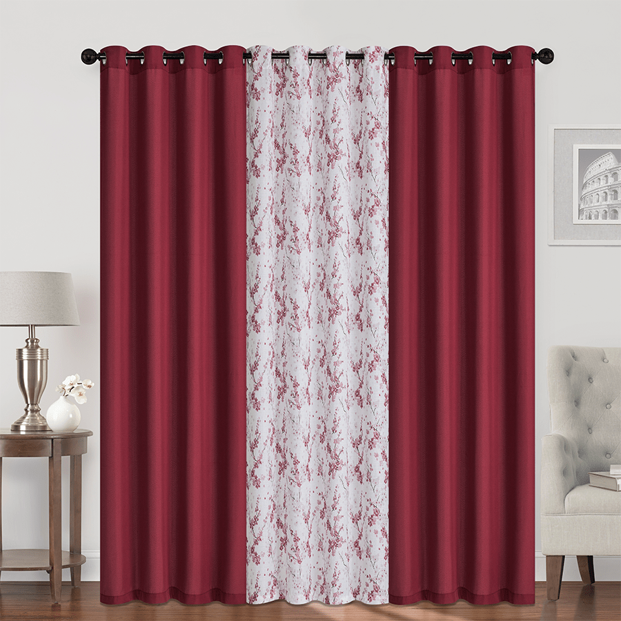 Brityn Plain & Print Set of 3 Curtains Brityn Plain & Print Set of 3 Curtains Mandaue Foam