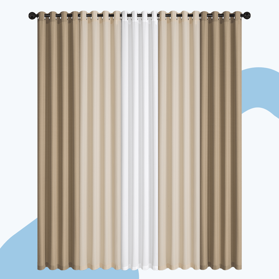 Bryndis Plain Set of 5 Curtains