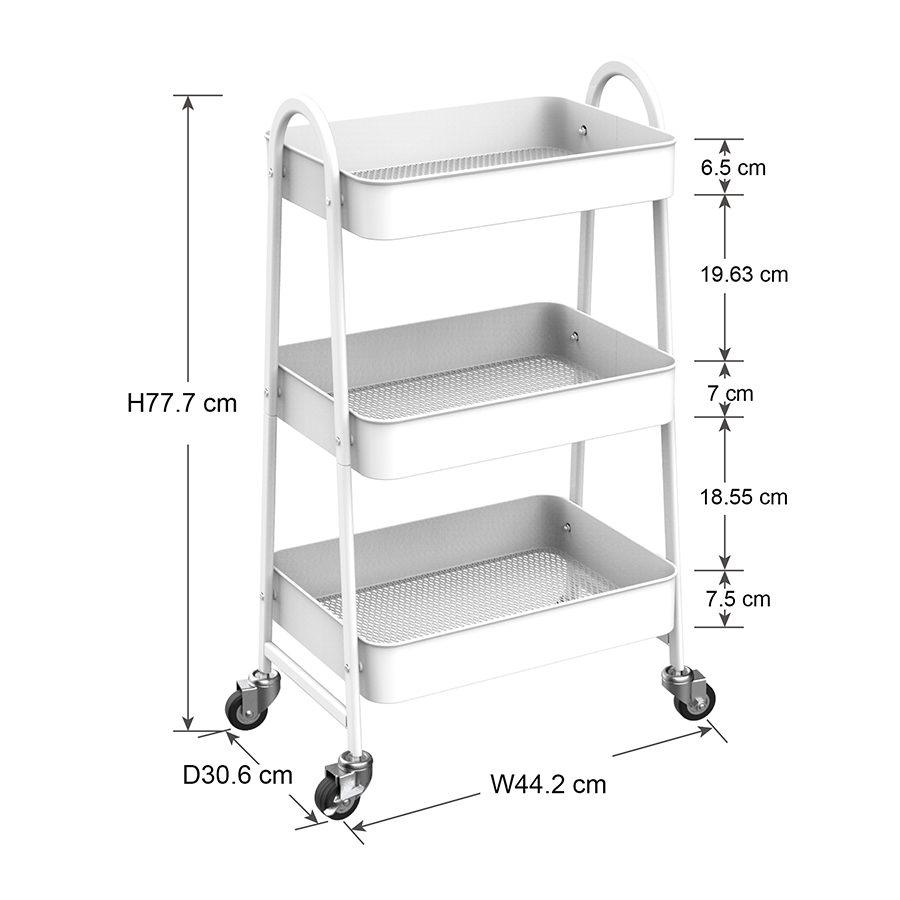 Bryson 3 Tier Rolling Cart Bryson 3 Tier Rolling Cart Mandaue Foam