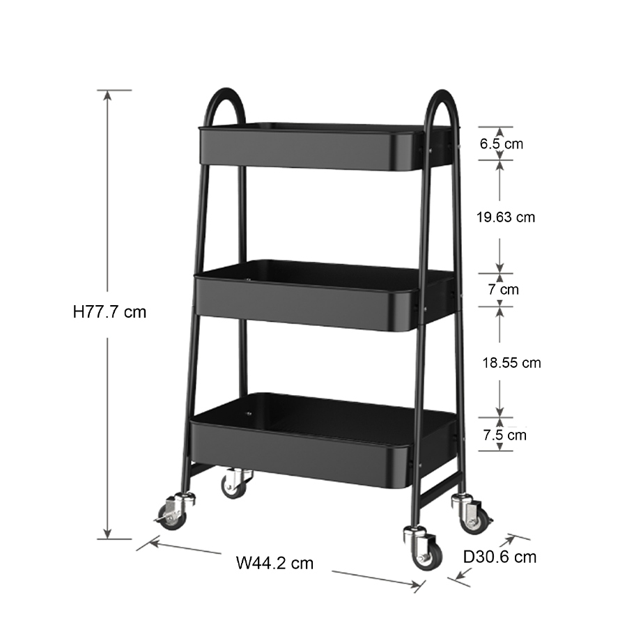 Bryson 3 Tier Rolling Cart Bryson 3 Tier Rolling Cart Mandaue Foam