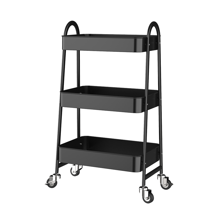Bryson 3 Tier Rolling Cart Bryson 3 Tier Rolling Cart Black Mandaue Foam