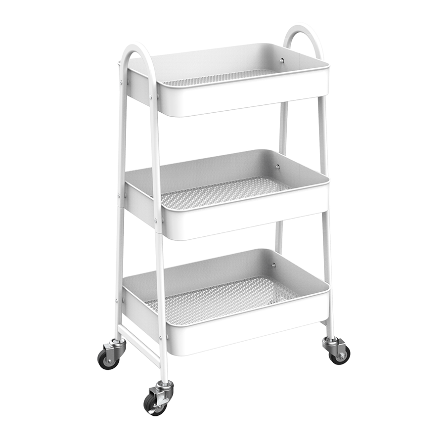 Bryson 3 Tier Rolling Cart Bryson 3 Tier Rolling Cart White Mandaue Foam