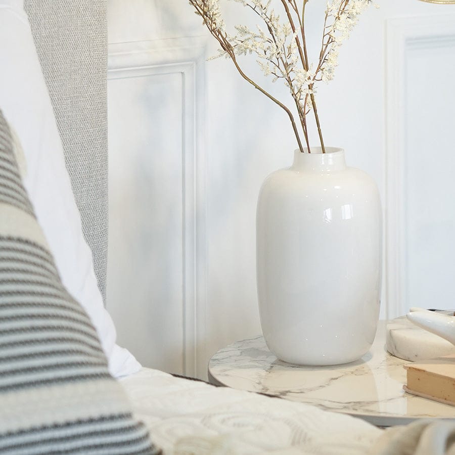 Bulb Glass Vase White